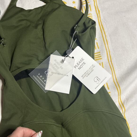 Bombshell Sportswear Bunny Bodysuit S NWT Green Women's Exercise Activewear Gym - Picture 5 of 8